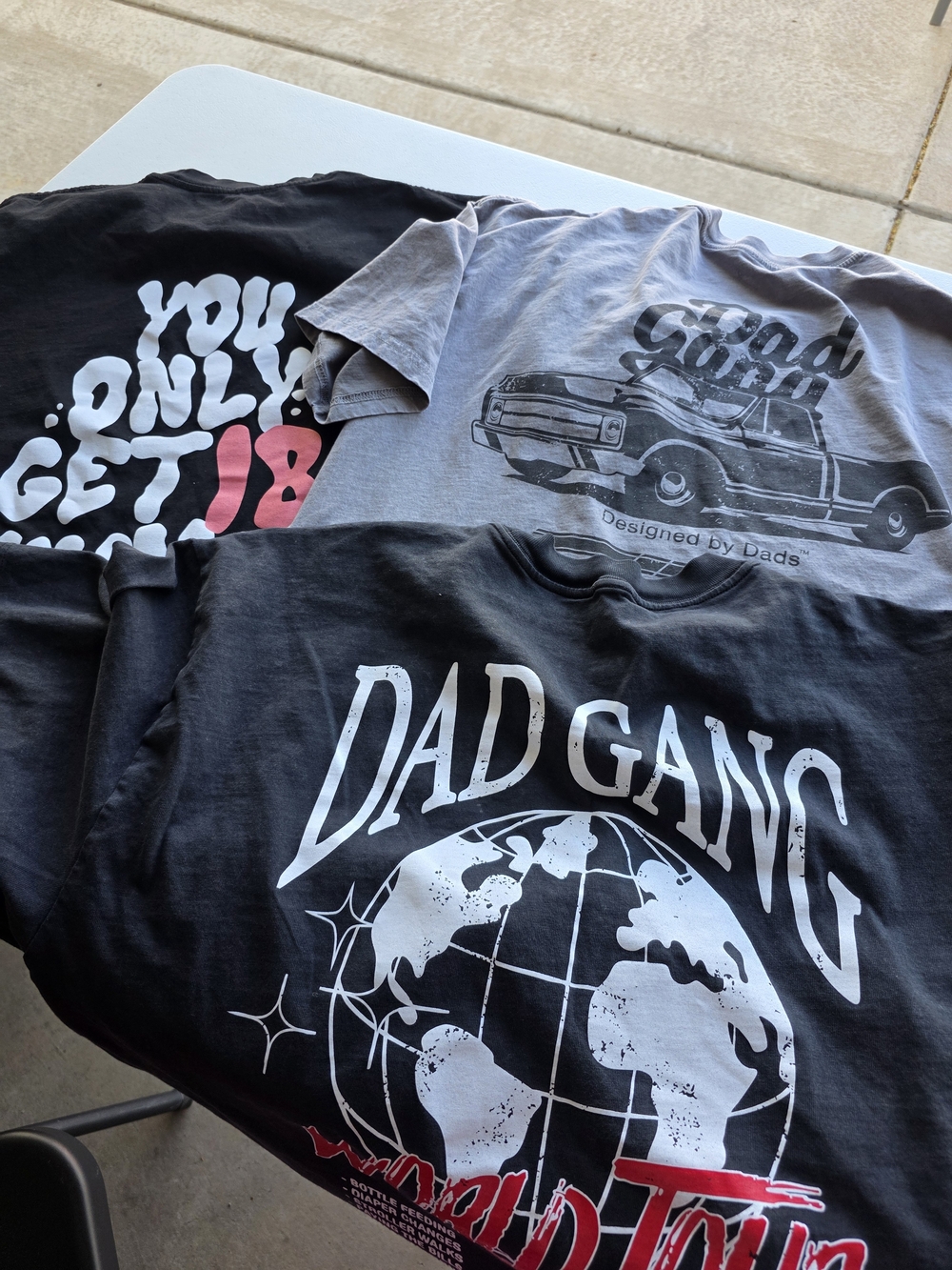 Dad Gang Graphic Short Sleeve Tee - Black/Grey